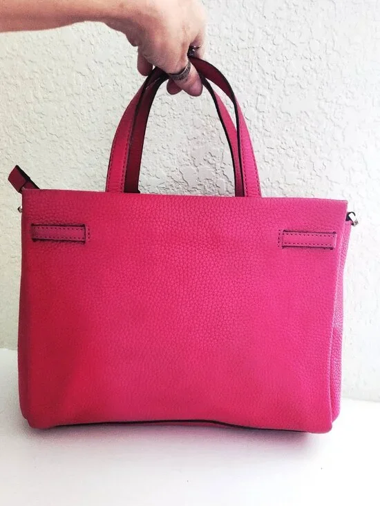Kate Spade New York Fushia Leather Shoulder Bag Purse - Picture 3 of 14